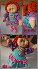 RARE Transitional HASBRO Cabbage Patch Kids HM19  Open Mouth RED HAIR OPEN MOUTH