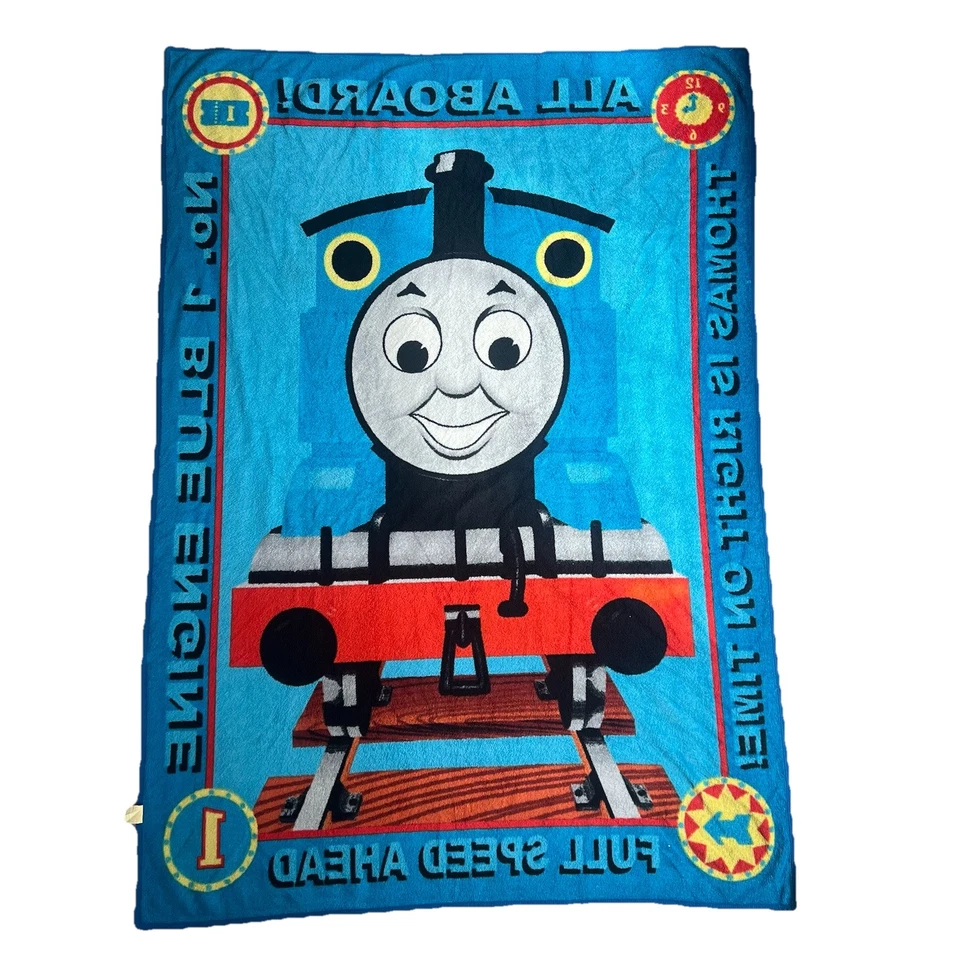 Thomas & Friends Blanket 2005 Gullane Era Fleece Throw 64x45 Train All Aboard - Image 2 of 4