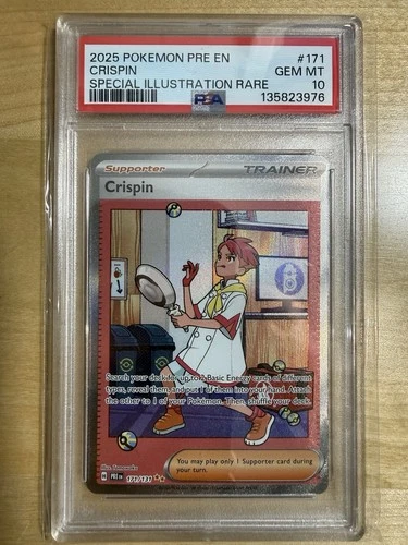 PSA 10 Pokemon TCG SV: Prismatic Evolutions CRISPIN 171/131 GEM MINT LOW POP 268