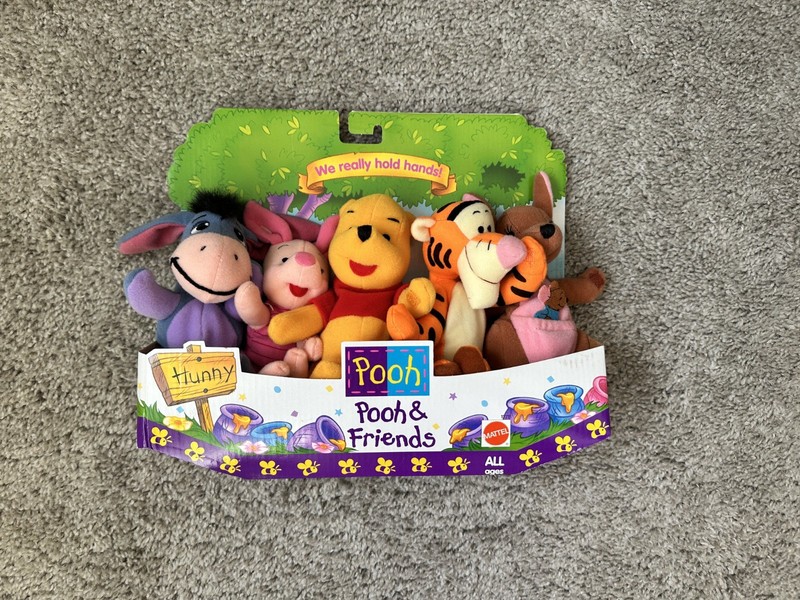 1997 Rare, Vintage Collectible Pooh & Friends Plush 6" Stuffed Animals NEW