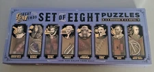 Professor Puzzle Great Minds Set Of Eight Puzzles 4 Wooden 4 Metal - New