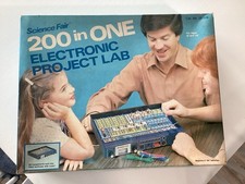 Vintage Science Fair 200 in One Electronic Project Lab - Untested-EXCELLENT