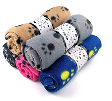 Livhil 5 Pack Large Fleece Dog Blanket, 38x 27 inch Fluffy Cat Puppy Blanket, So
