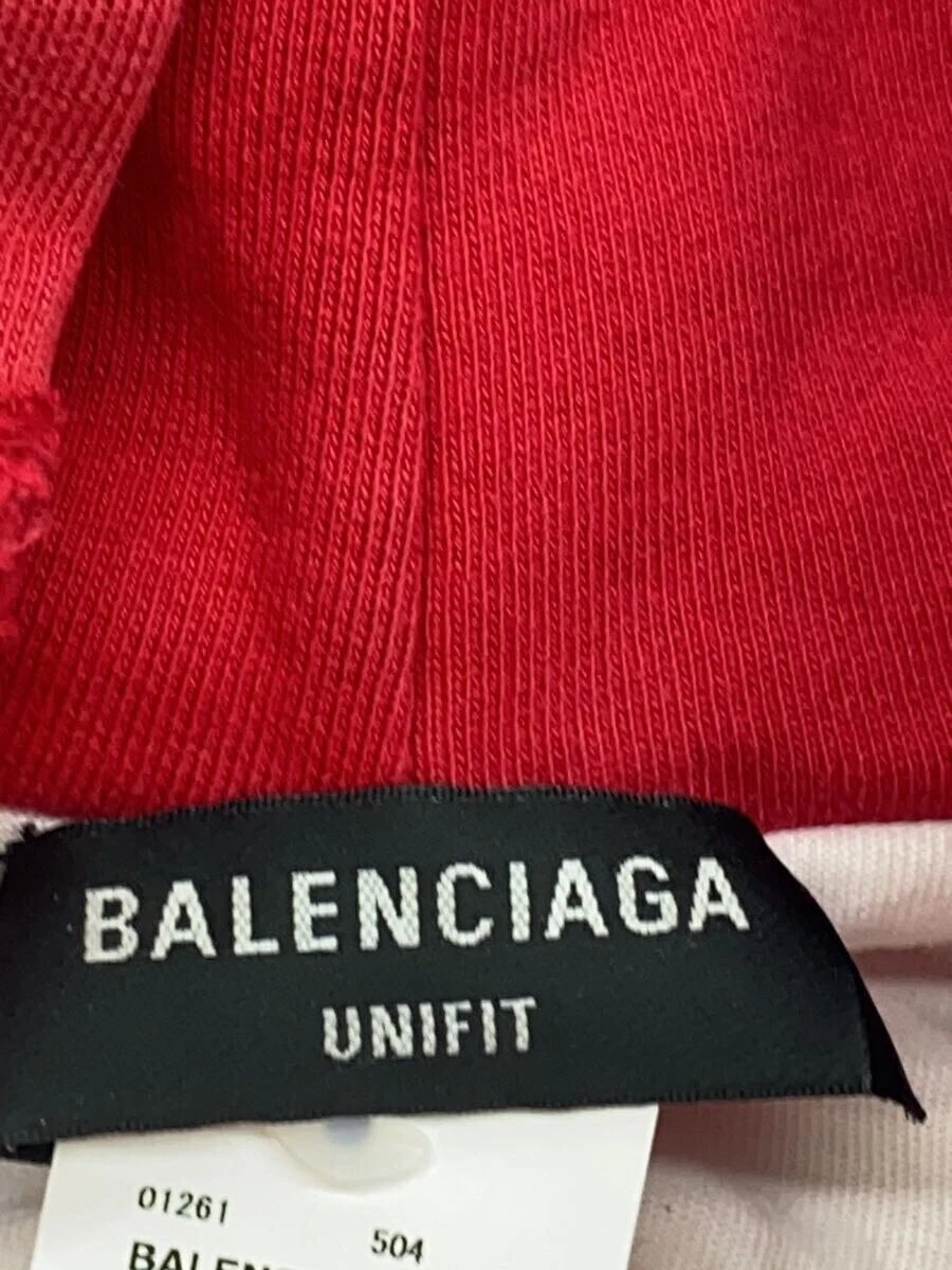 Felpa con cappuccio BALENCIAGA rossa S usata
