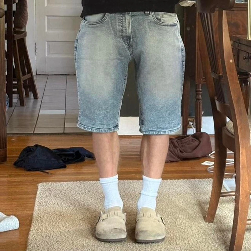 Y2K Mens Baggy Buffalo Jean Shorts SZ 34'' - Image 2 of 4