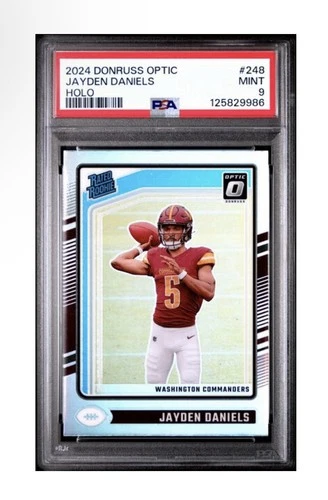 2024 Donruss Optic Silver Holo Prizm #248 Jayden Daniels RC PSA MINT 9
