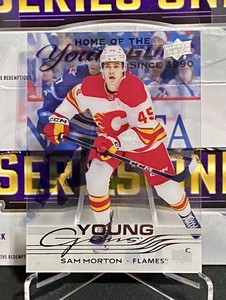 2025-26 UPPER DECK SERIES 1 SAM MORTON YOUNG GUNS CLEAR CUT SP ROOKIE CARD #215