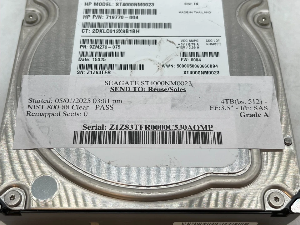 HP ST4000NM0023 4TB SAS 2 3.5" Internal Hard Drive GRADE A FREE S/H - Image 4 of 4