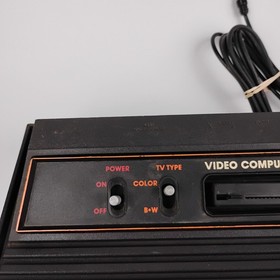 Atari 2600 Console Woody 4-Switch CX-2600 A Bundle Pac-Man Joystick Tested Works