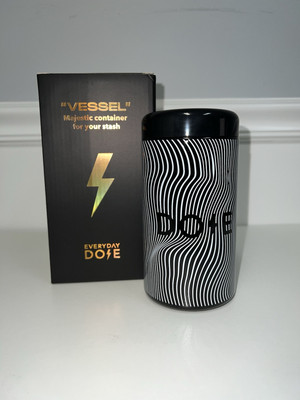 Everyday Dose Vessel Airtight Glass Container Stash Jar New 