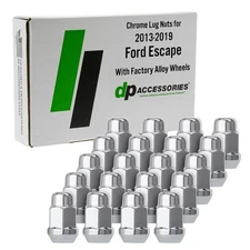 Chrome Lug Nuts for 2013-2019 Ford Escape with Factory Wheels