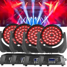 4PCS 360W RGBW LED Zoom Wash Moving Head Lighting DMX 36X10W Beam Stage Light DJ