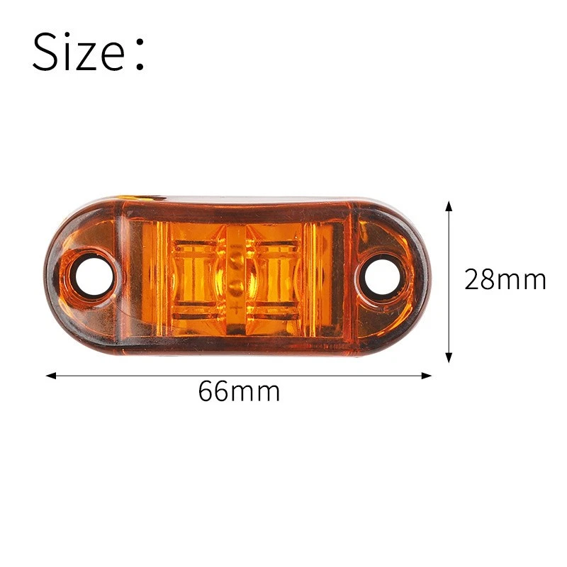 10 Set Clearance Light LED Side Marker Light For Trailer Truck Caravan 12-24V - Image 3 of 4