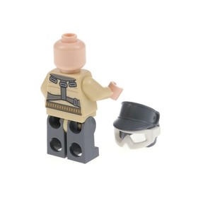 1x Lego Minifigure Star Wars Rebel Trooper Beige Beard Helmet Goggles 75164 sw0803