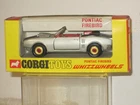 Corgi Toys No. 343 Pontiac Firebird Whizzwheels "Nice Original Box"  "red hubs"
