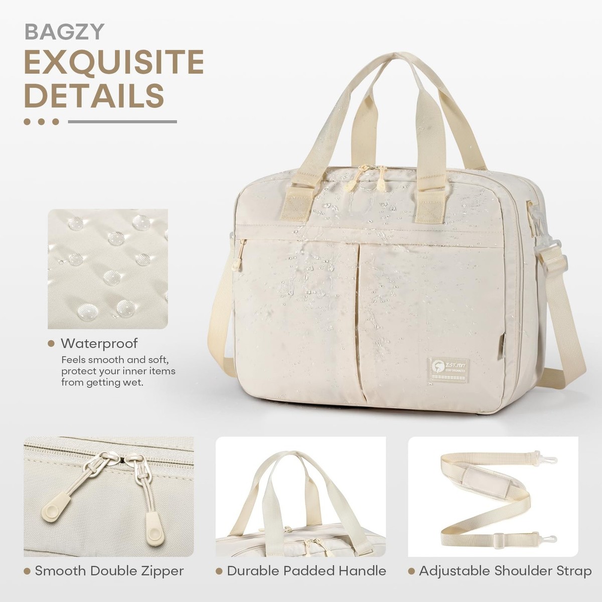 17x13x9 Personal Item Travel Bag for Airplanes Approved Underseat