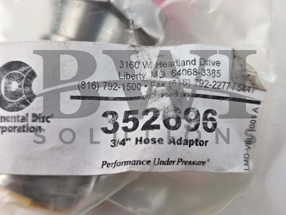 NEW Continental Disc 390258 SS Fluid-Trol III Swivel W/ 352696 3/4" Hose Adapter - Image 3 of 4