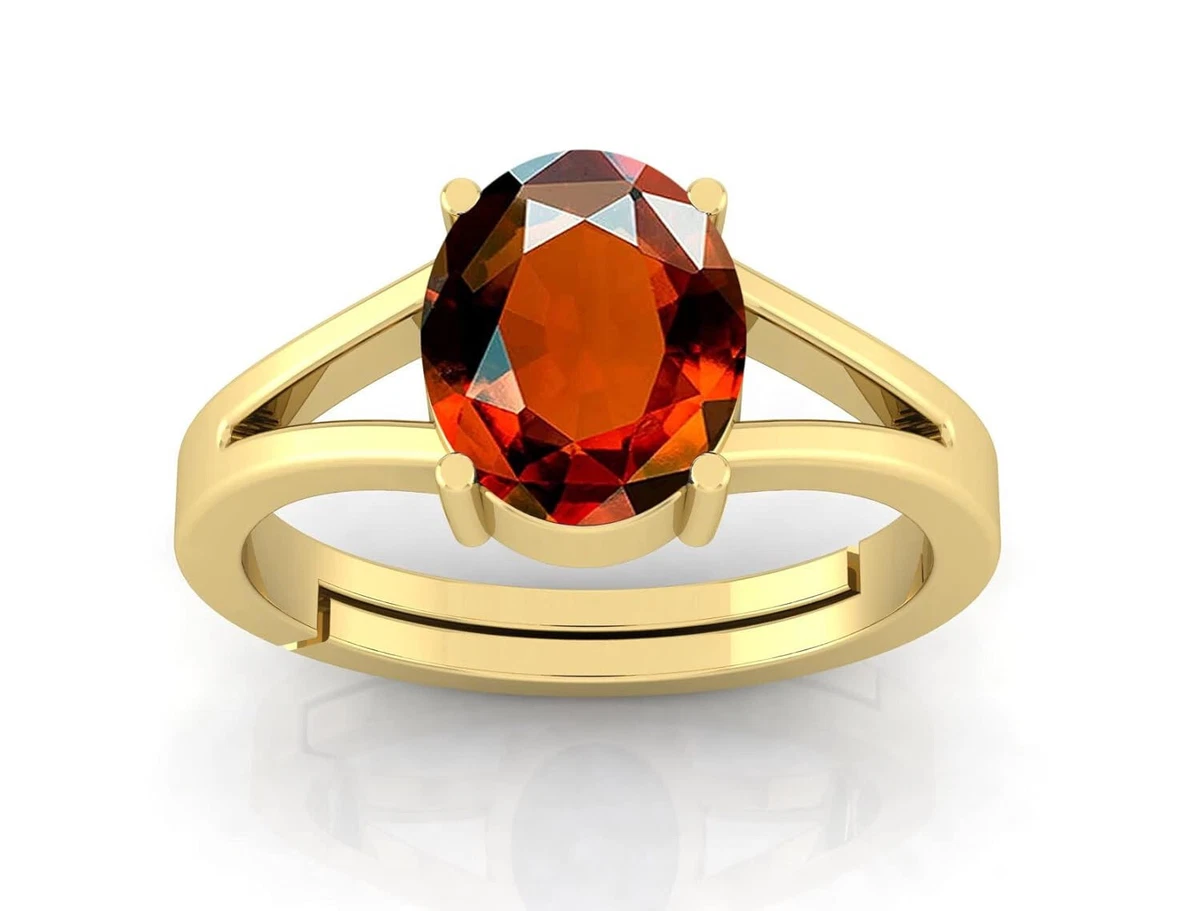 Buy Natural Gemstone Gomed Hessonite Stone Panchdhaatu Adjustable Ring for  Men and Women Online In India At Discounted Prices