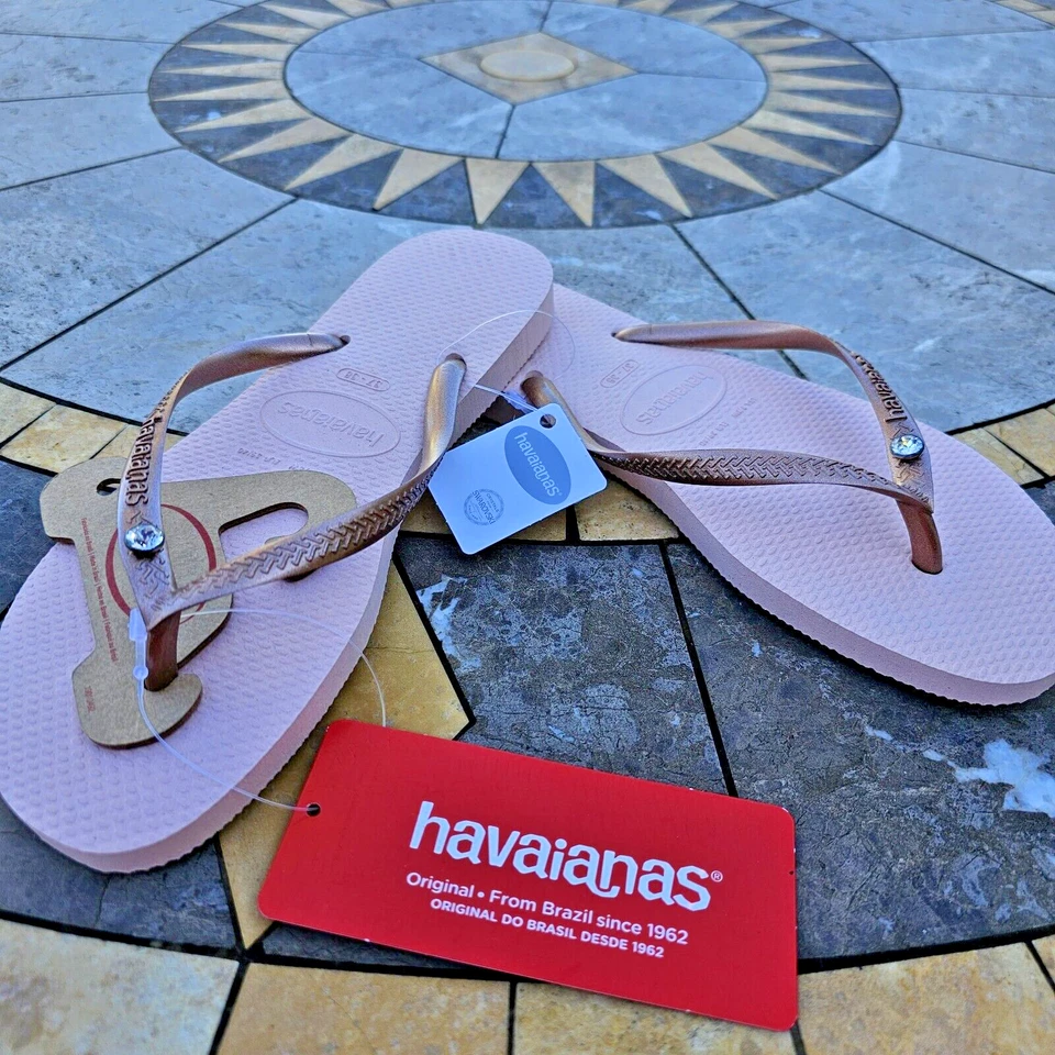 Havaianas - Cristal Glamour - Chanclas Delgadas - Ballet Rosa - Para Mujer 9/10 - Nuevas con Etiquetas Foto 2 de 4