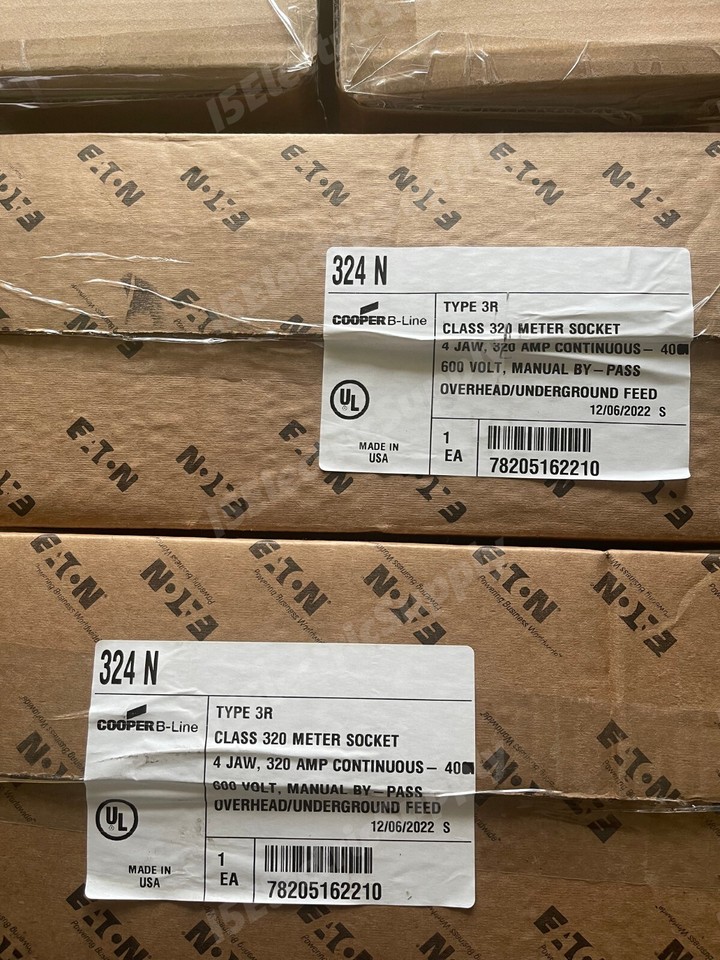 EATON 400 / 320 Amp Meter Base Socket Single Phase 324N Brand New UL ...