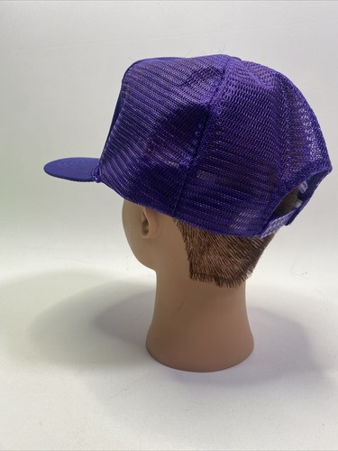 Vintage Lost Anglers Bass Club Trucker Hat Rope Brim Snapback Purple San Sun - Picture 6 of 6