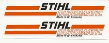 STIHL DUROMATIC Decal for Chain Saw Guide Bar, Black, Orange  6-1/2" long, CS110