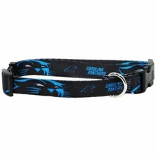 CAROLINA PANTHERS DOG COLLAR ADJUSTABLE NYLON EXTRA SMALL XS EXTRA LARGE XL