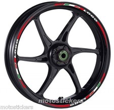 DUCATI Monster S4R - Adesivi Cerchi – Kit ruote modello tricolore corto