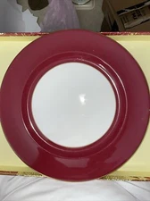 Best Buy‼️Spode-(1) Burgandy/Gold fine bone china charger plate, #1