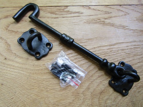 Gusseisen Vintage Kabine Haken und Öse Schuppen Tor Türriegel Schloss - Bild 6 von 6