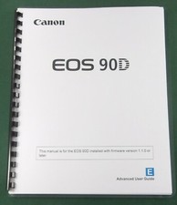 Canon EOS 90D Full Instruction Manual: Full Color Protective Covers