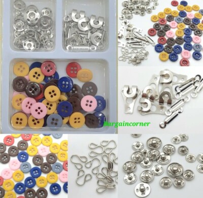 Nähknöpfe Pressnieten BH Hose Rock Haken Nähen Knopfnähte 72 Stck.