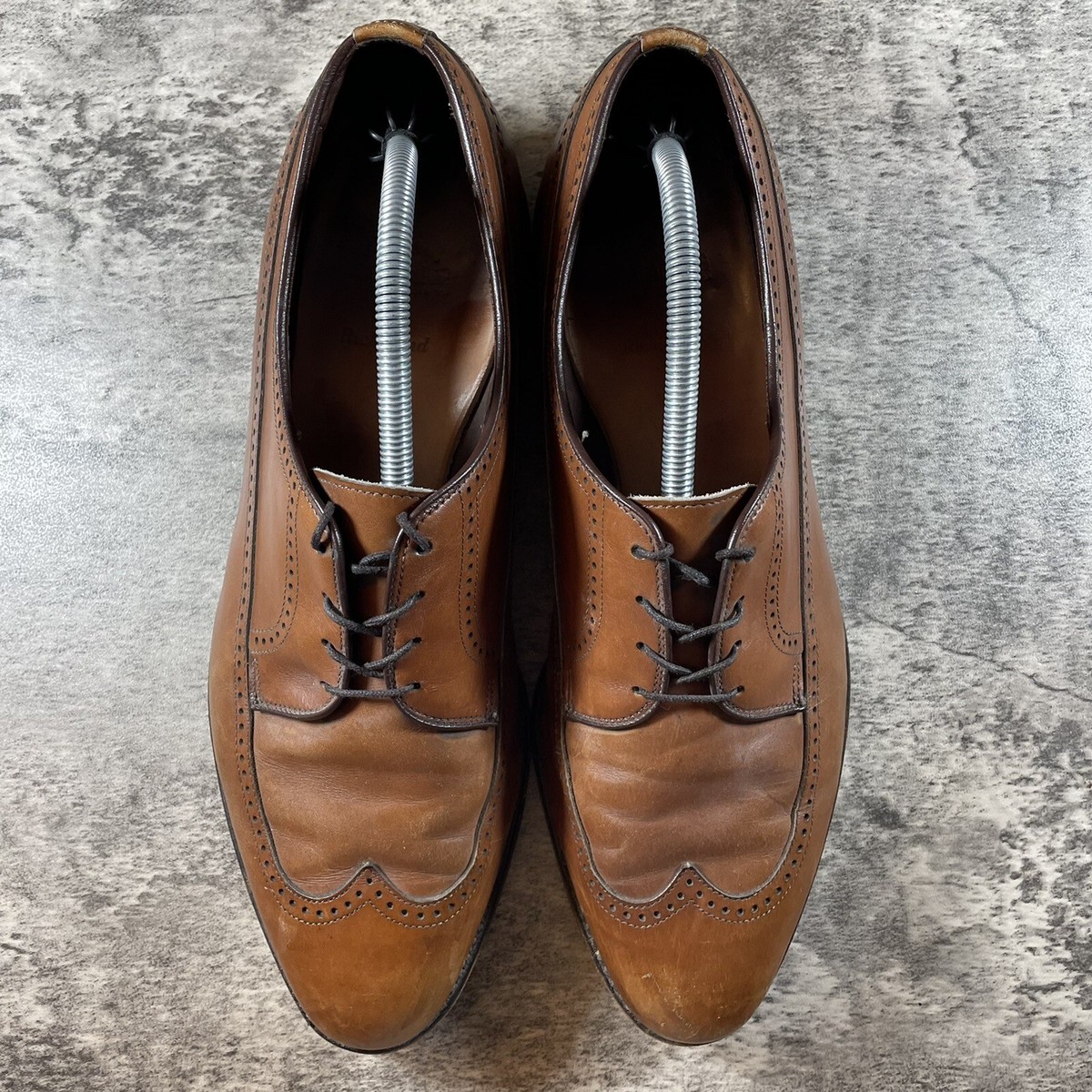 Allen Edmonds Richmond Walnut Brown Wingtip Longwing Shoes  display picture 3
