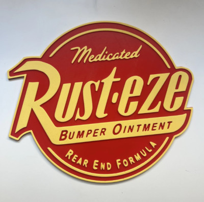 Disney Pixar Cars Rusteze Logo / Schild Disneyland | Disney World inspiriert 3D