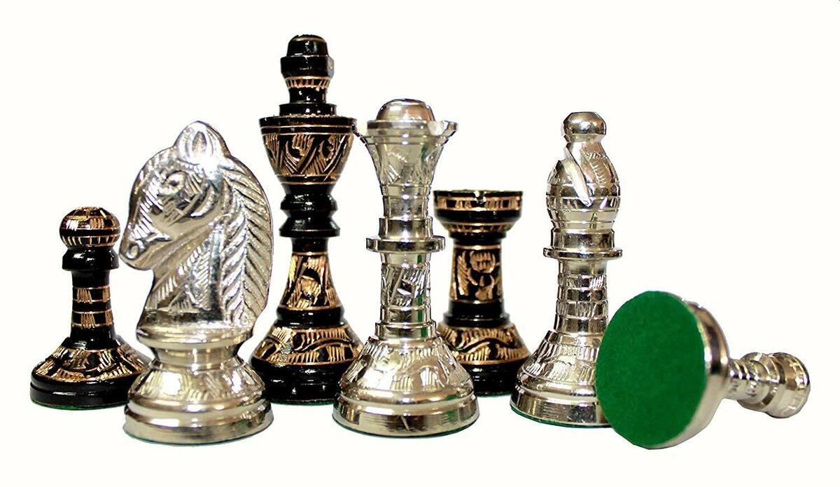 Collectible Premium Metal solid Brass Large Chess board set for adults  chessGame