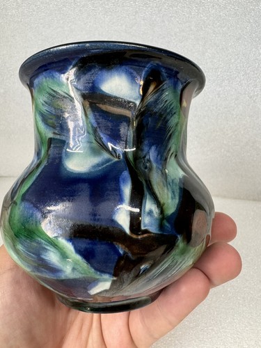 Herman Kahler Danish Art Deco Studio Pottery Vintage Berry Vase 1920-1940 - Picture 8 of 22