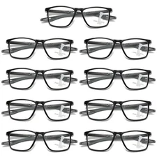 9PK Men Women Multifocus No Line Progressive Reading Glasses Multifocal Readers