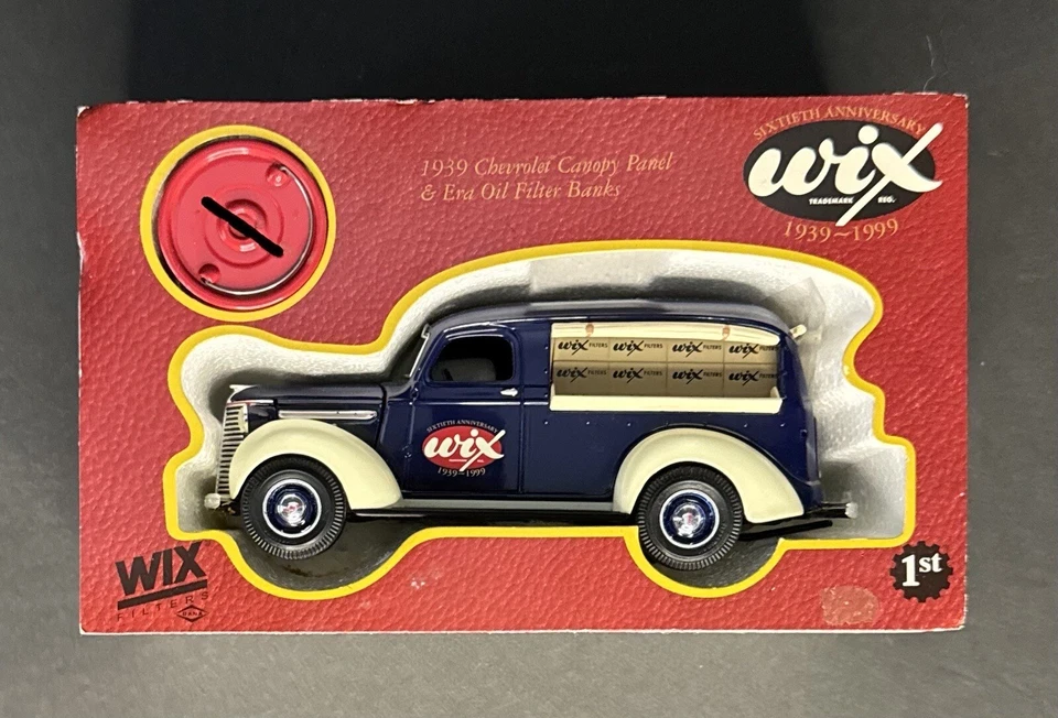 1st Gear WIX 16th Anniversary 1939 Chevrolet Canopy Truck & Oil Filter Coin Bank - Image 2 of 4
