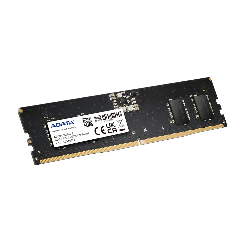 NEW ADATA 8GB DDR5 4800MHz PC5-38400 CL40 U-DIMM Memory RAM Module AD5U48008G-S - Image 2 of 2