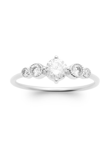 Collier Solitaire Zirconium Cubique 4mm - Argent Massif 925/1000 Rhodié - Neuf Avec étiquettes