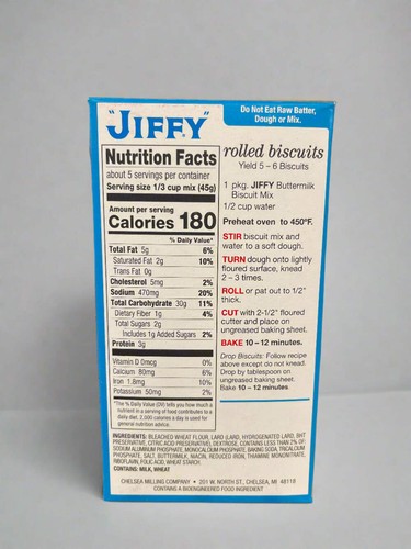 4 Boxes Old Fashioned Jiffy Buttermilk Biscuit Mix 8 Oz Dough - Picture 3 of 4