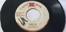RARE - BINGY BUNNY - DON'T GO/MEDICINE /REGGAE  45" on CASH BOX
