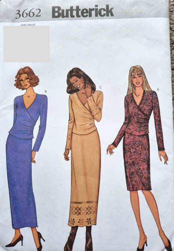 V👗5308 PATRON BUTTERICK CREATION ROBE DOUBLE RANG DANS LE BAS FLUIDE 40