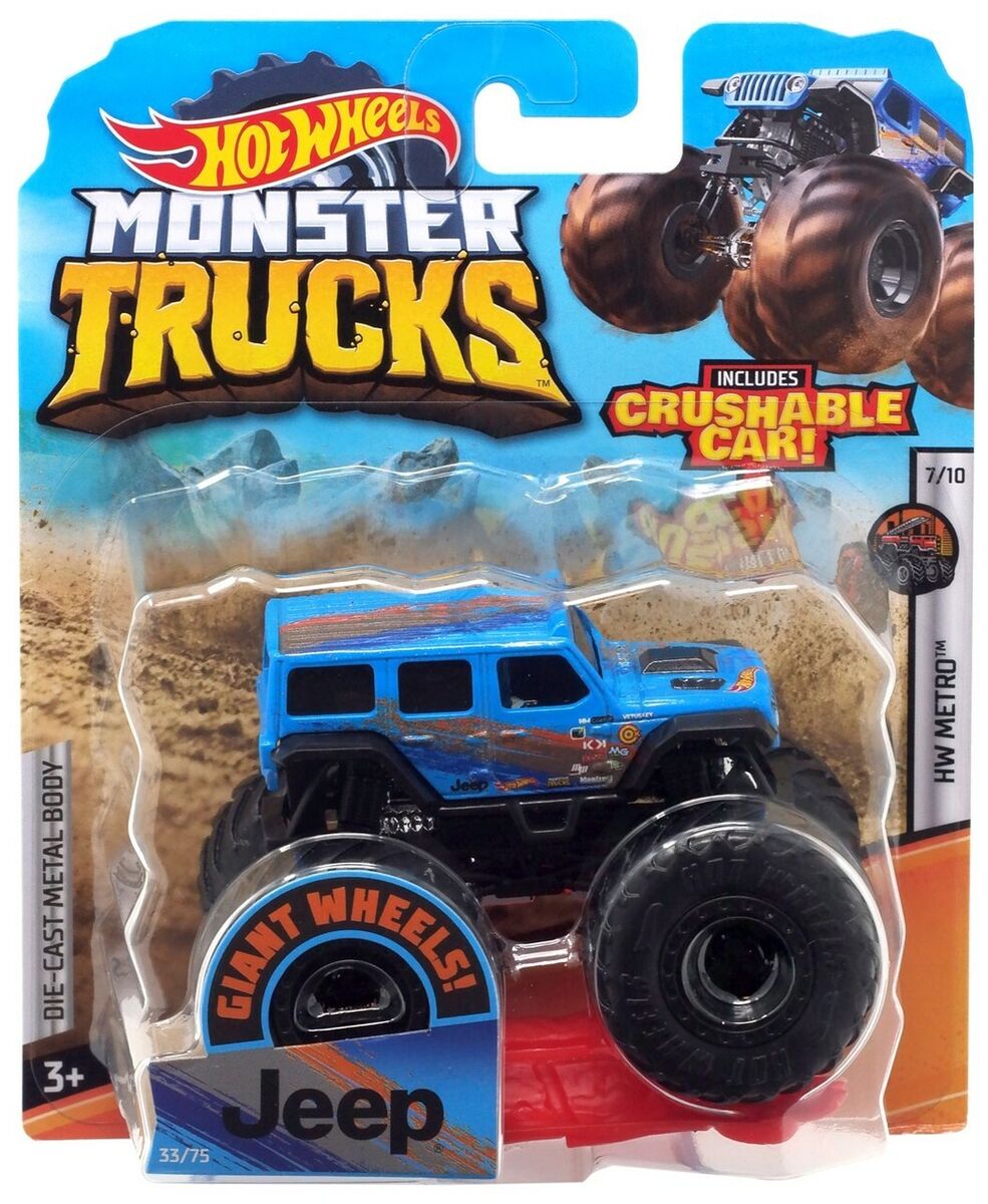 Hot Wheels FYJ44 Monster Trucks 1:64 Scale Die-Cast Assortment with Gi –  Stabeto