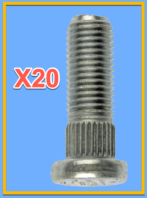 Set 20 Wheel Lug Studs Front /& Rear Replace OEM # 610186 Expedited Shipping