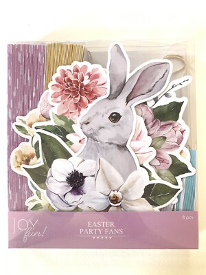 EASTER PARTY FANS / DECORATION / 8 PIECES 