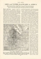 EAST AFRICA NORTHERN LANDS c 1950 OLD ILLUSTRATION PRINT