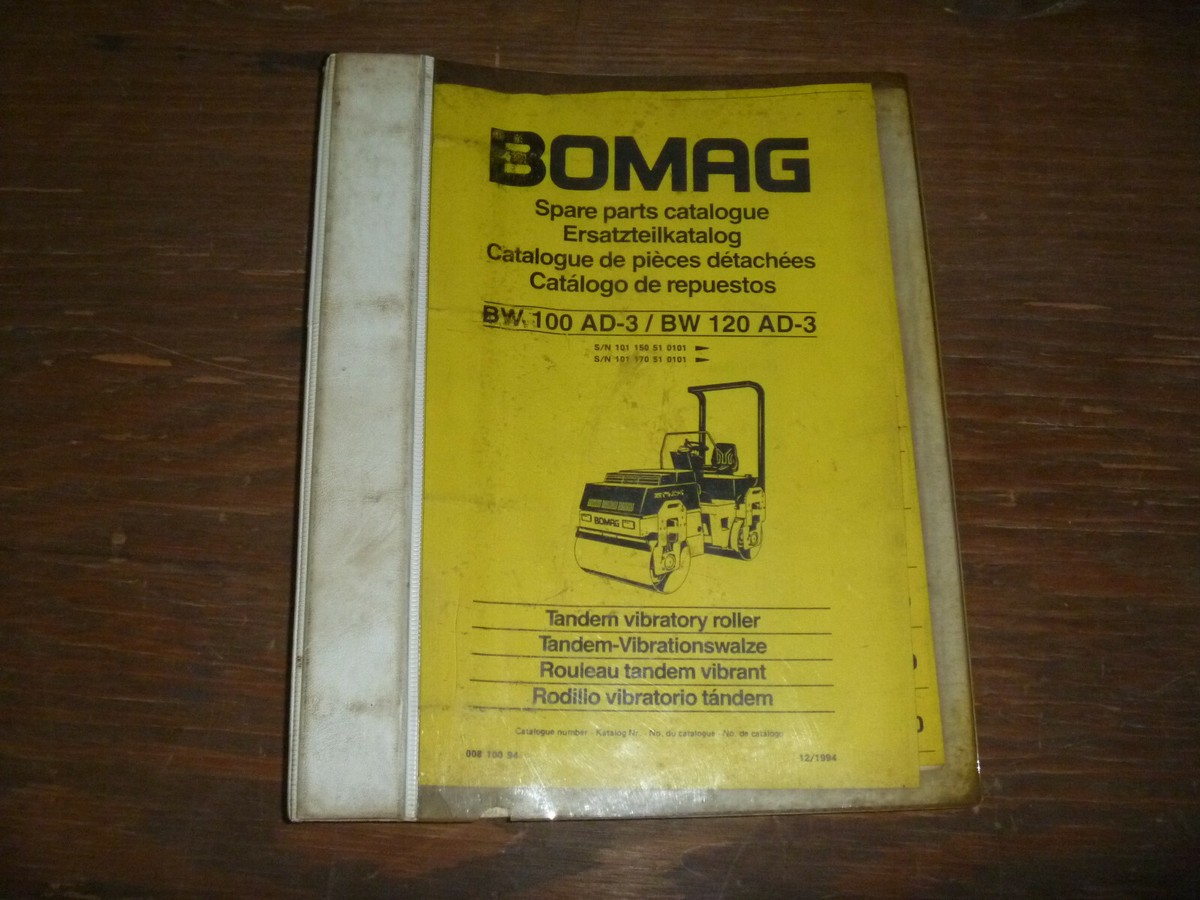 Bomag BW 100 AD-3 & BW 120 AD-3 Tandem Vibratory Roller Parts