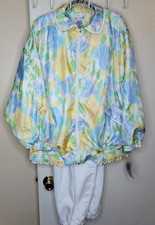 Vintage Nwt Lady Lavon Floral Tracksuit Windbreaker Set New Women's Size 1x - 2x