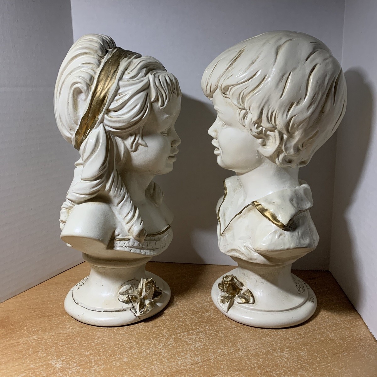 2 Vintage Universal Statuary Corp Chicago 22 S745B, S745G Boy and